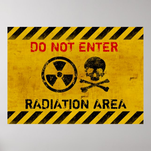 Poster Radiation Hazard Keep Out Of My Room (Frente)