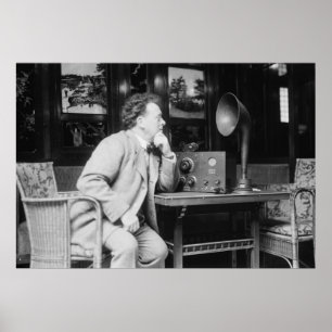 Pôster Rádio antigo, 1900s adiantados