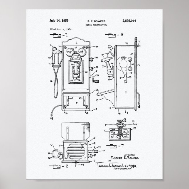 Pôster Radio Construction 1959 Livro Branco sobre as Pate (Frente)