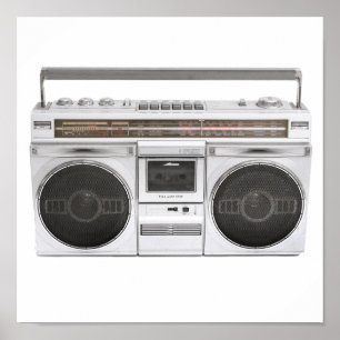 Pôster Rádio de Boombox da velha escola