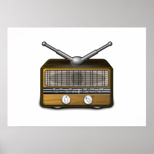 Pôster Rádio do vintage