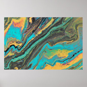 Poster Rádio King 3 Turquoise AcryAbstrato