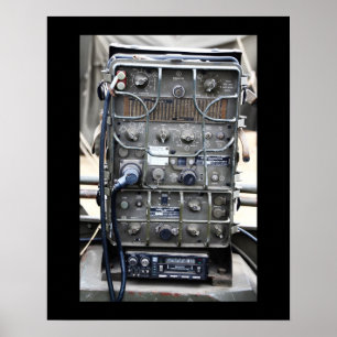 Poster rádio militar do vintage, EUA, WW2