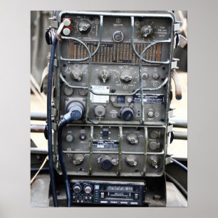 Poster Rádio militar Vintage WW2