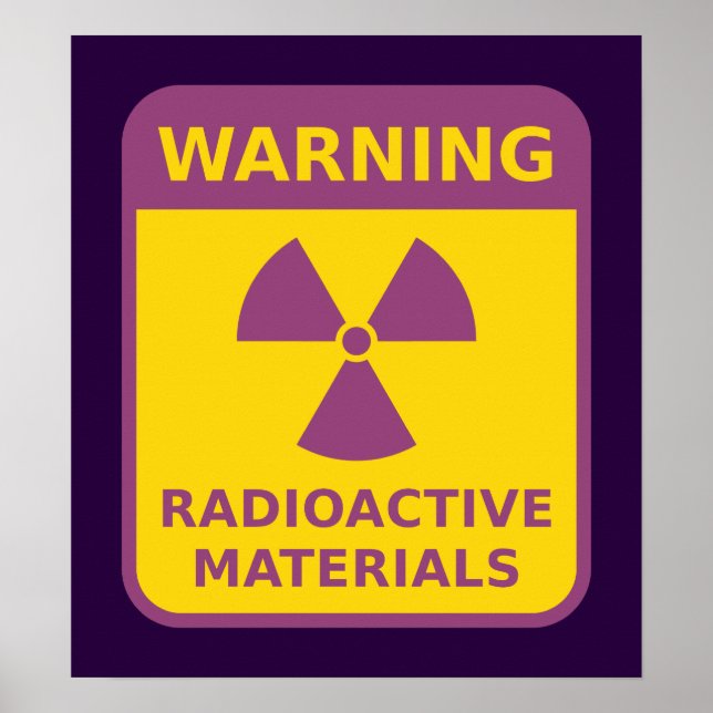 Poster Radioactive Materials Warning (Frente)