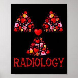 Poster Radiologia Corações de São Valentim Fofos Radiolog