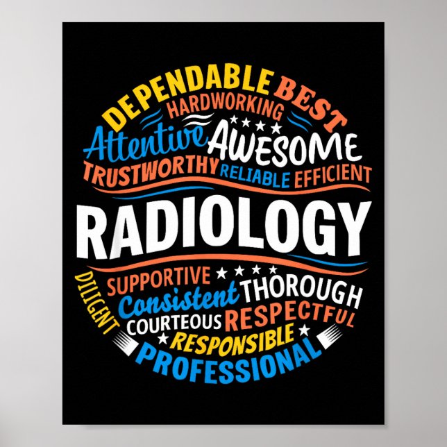 Poster Radiologia Engraçado Semana do Técnico de Rad Appr (Frente)