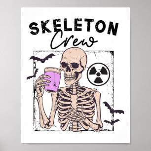 Poster Radiologia Halloween Xray Tech Skeleton Café Tripu