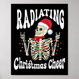 Poster Radiologia Irradiando Alegria de Natal Técnico de