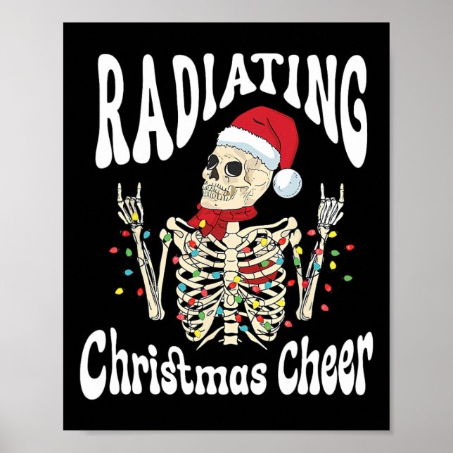 Poster Radiology Radiating Christmas Cheer X-ray Rad Tech (Frente)
