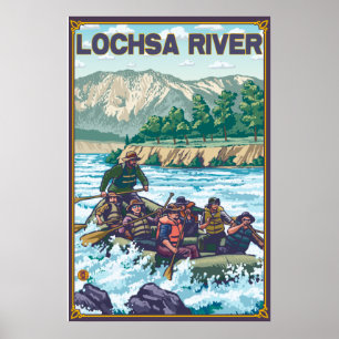 Pôster Rafa de Água Branca - Rio Lochsa, Idaho