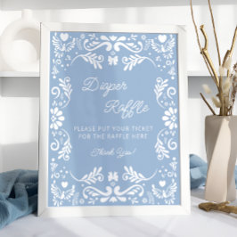 Poster Raffle Chá de fraldas Cielito Lindo Mexicano