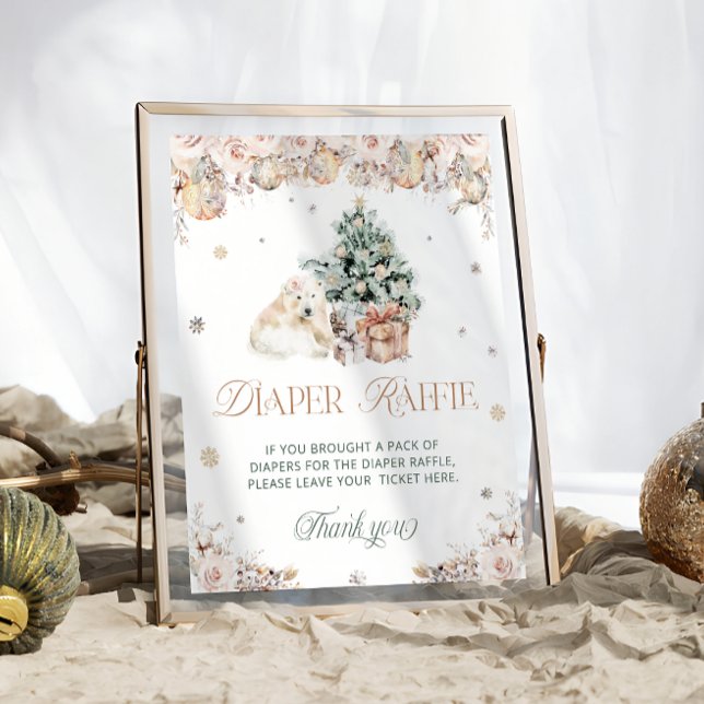 Poster Raffle da Fralda do Urso Polar de inverno (Criador carregado)