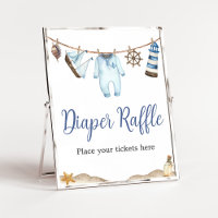 Raffle de Fralda de Chá de fraldas Ahoy, marinheir