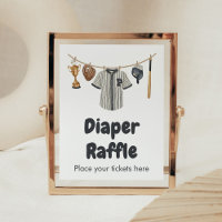 Raffle de Fralda de Chá de fraldas de Tomada de Ba