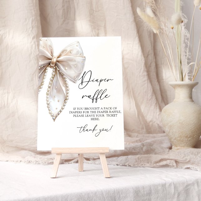 Poster Raffle de Fralda de pérola e Arco (Criador carregado)