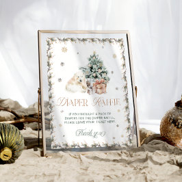 Poster Raffle de Fralda do Urso Polar Cinto de inverno