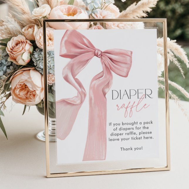 Poster Raffle Elegante de Fralda Elegente de Arco Rosa (Criador carregado)