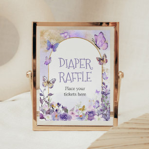 Poster Raffle, Fralda de Borboleta Floral Encantada