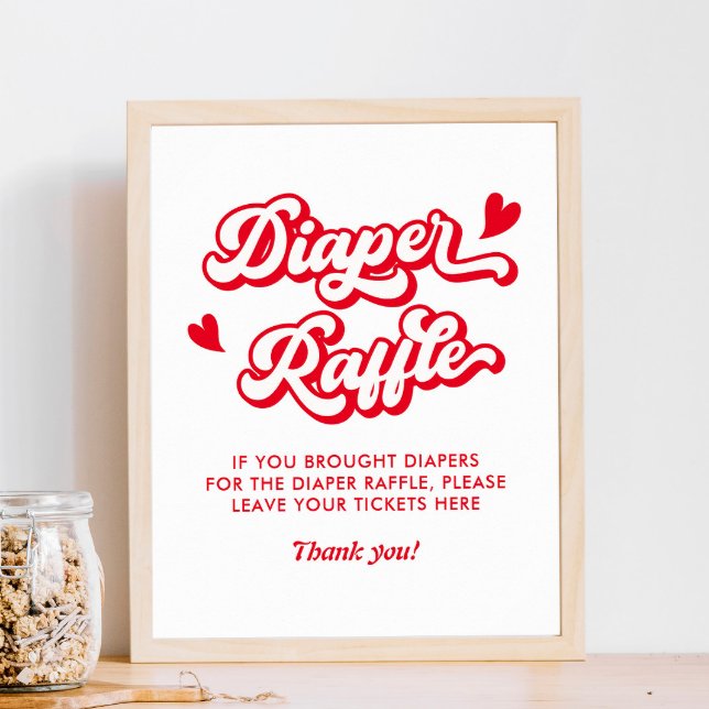 Poster Raffle Fralda do Jogo do Chá de fraldas do namorad (Criador carregado)