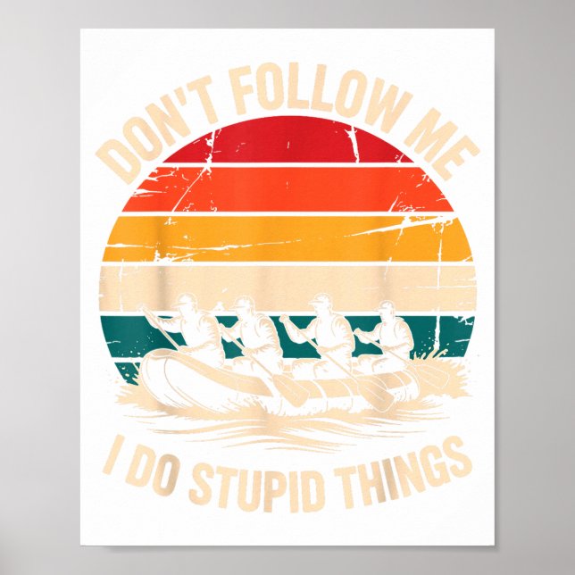 Poster Rafting Design For Men Women White Water River Raf (Frente)