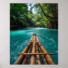 Poster rafting no rio da Jamaica