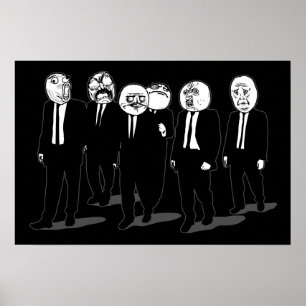 Poster Rage Comic Meme Rostos Andando. Eu, Gusta.