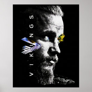 Poster Ragnar Lothbrok Vikings Série Tv
