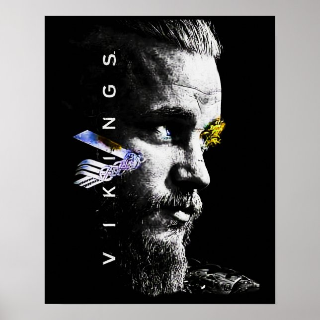 Poster Ragnar Lothbrok Vikings Série Tv (Frente)