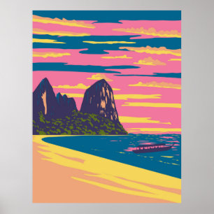 Poster Railay Beach na Tailândia