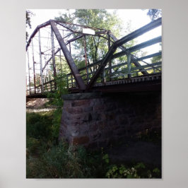 Poster Railroad Bridge with Stone Column