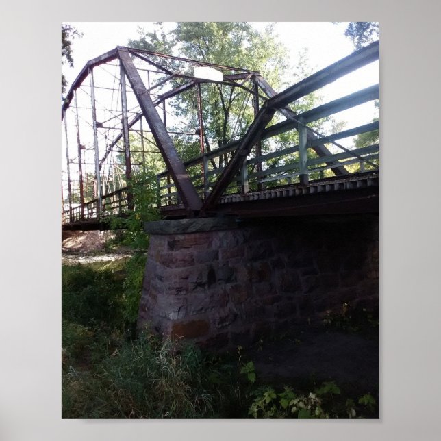 Poster Railroad Bridge with Stone Column (Frente)