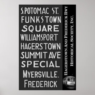 Poster Railway do destino do sinal do rolo de H&F