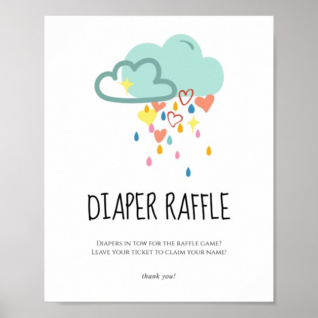 Poster Rain Cloud Girl - Sinal de Fralda Raffle (Frente)