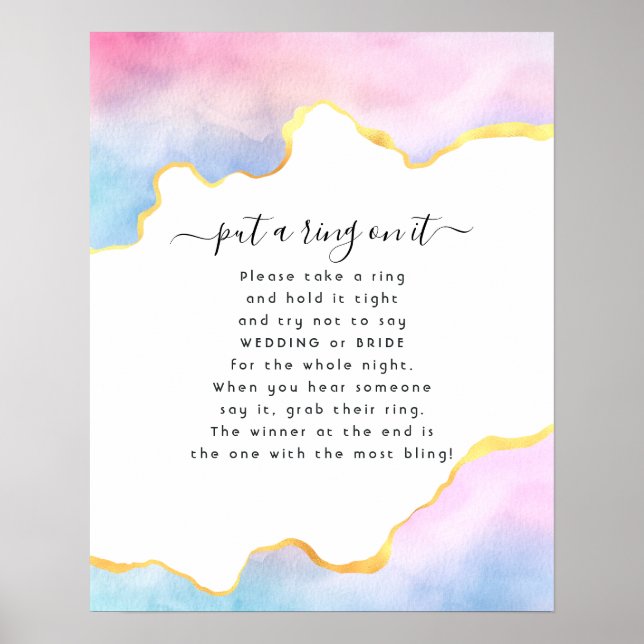 Poster Rainbow Agate colocou um anel no jogo (Frente)