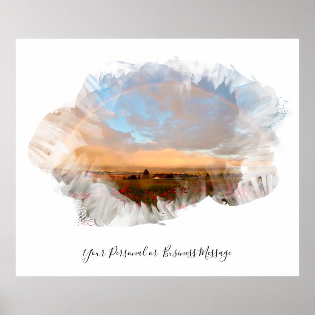 Poster *~* Rainbow Beach Waves Ocean Artsy Floral AR11 (Frente)