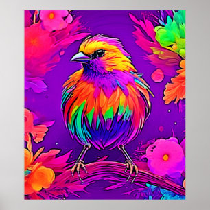 Poster Rainbow Bird em Dreamland