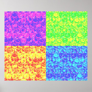 Pôster Rainbow bubble wrap pop art