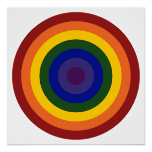 Pôster Rainbow Bullseye