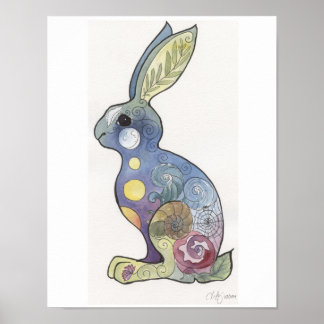 Pôster Rainbow Bunny