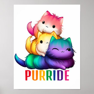 Poster Rainbow Cats Purride