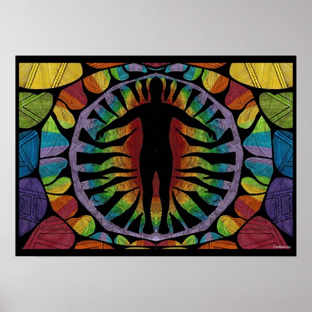 Pôster Rainbow Chakras (Frente)