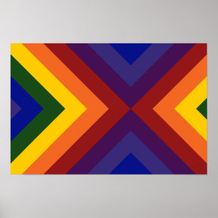 Pôster Rainbow Chevrons