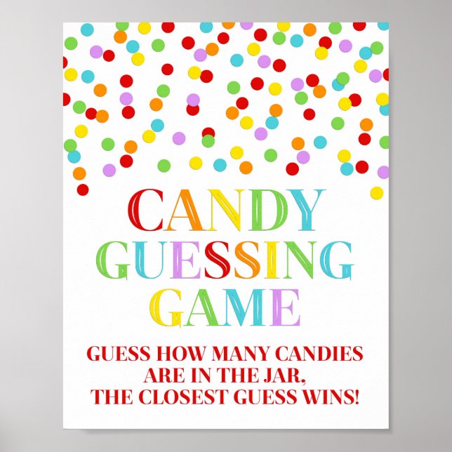 Poster Rainbow Confetti Candy - Sinal de Jogo (Frente)