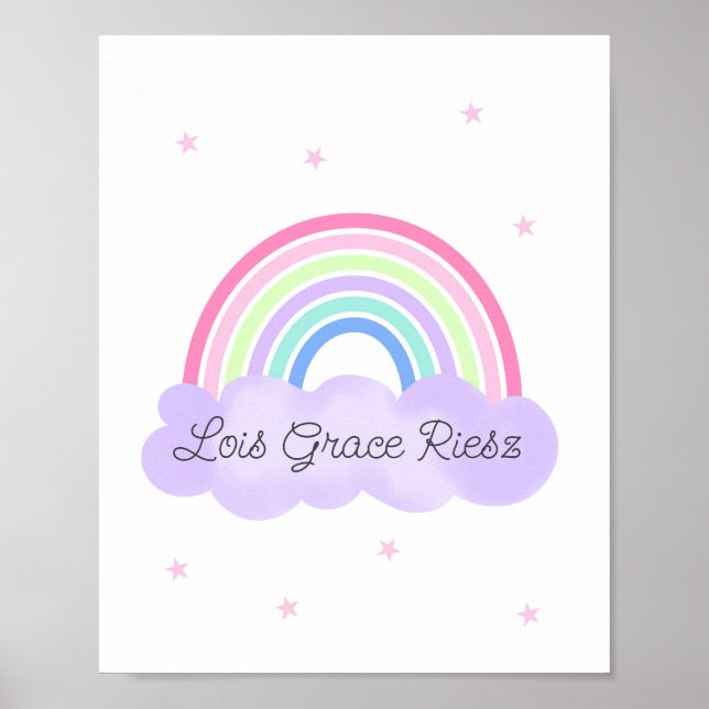 Poster Rainbow Dreams Wall Art Psalm 28:7  print 2of 3 (Frente)