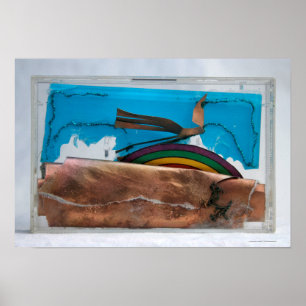 Poster Rainbow e Abstrato Bird K7 1986 Mídia mista P