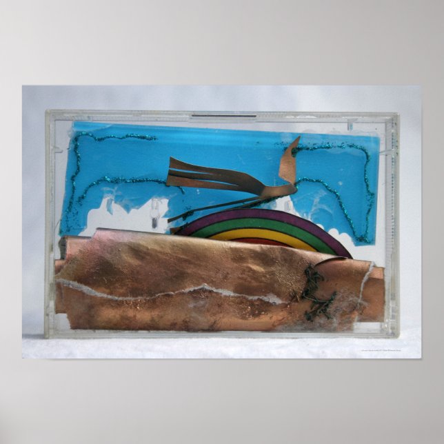 Poster Rainbow e Abstrato Bird K7 1986 Mídia mista P (Frente)