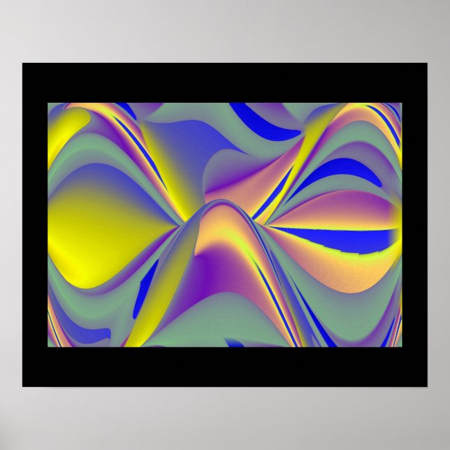 Pôster Rainbow Eye, Abstrato 3D Art (Frente)
