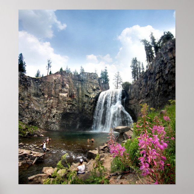 Poster Rainbow Falls Waterfall - Devils Postpile - Sierra (Frente)