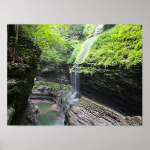 Pôster Rainbow Falls, Watkins Glen State Park, Nova Iorqu
